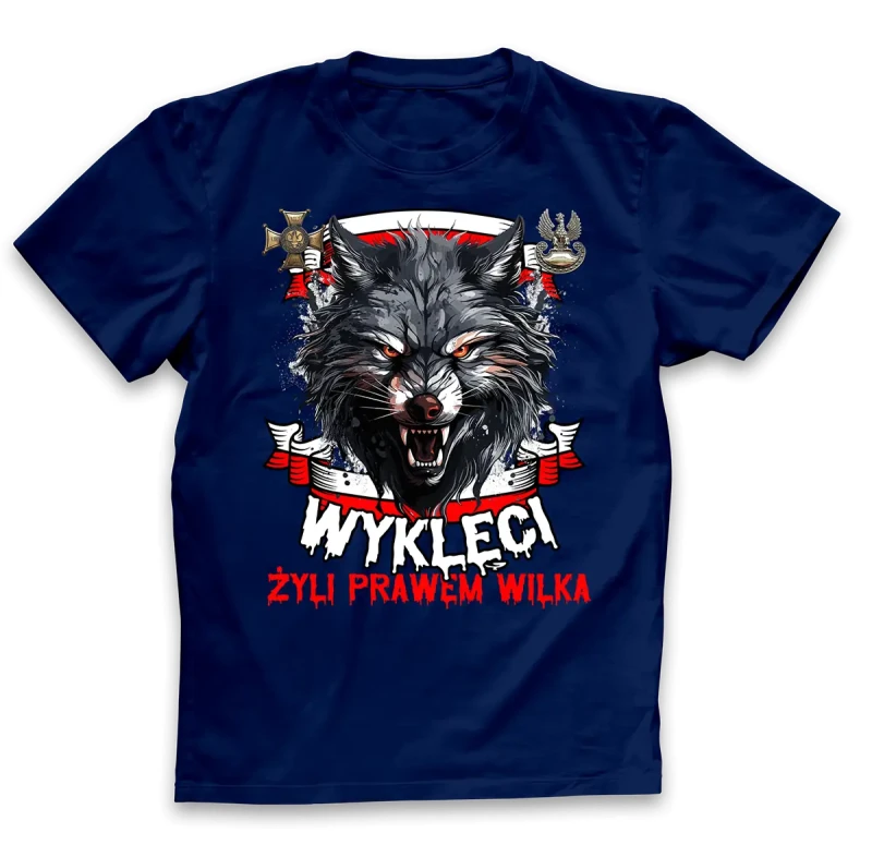 koszulka męska wyklęci granatowa.webp