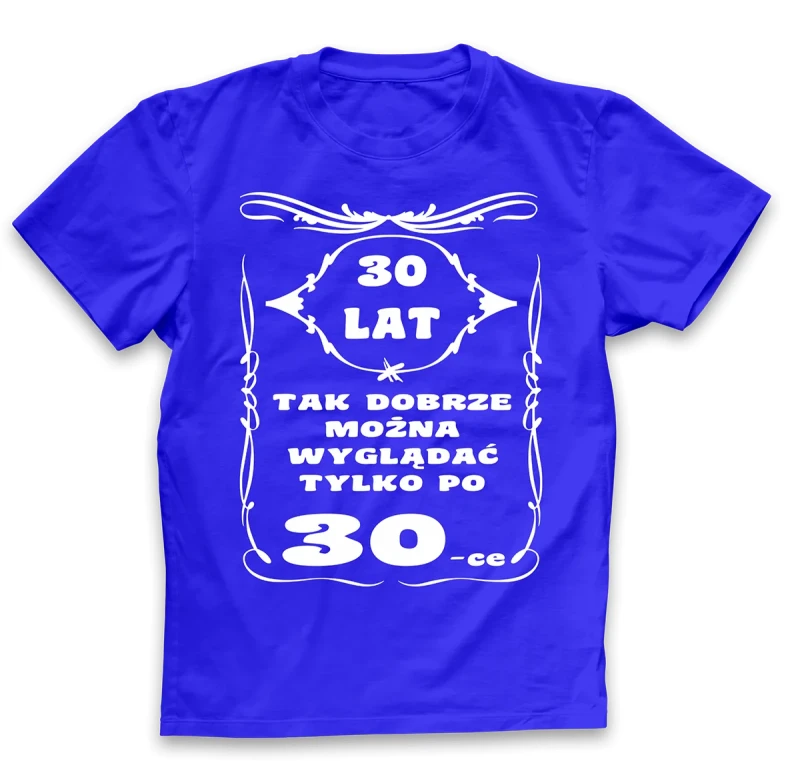koszulka męska tak dobrze po 30 niebieska.webp