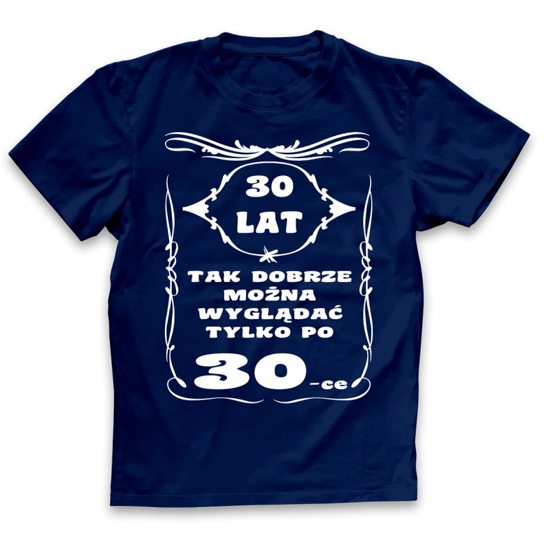 koszulka męska tak dobrze po 30 granatowa.webp