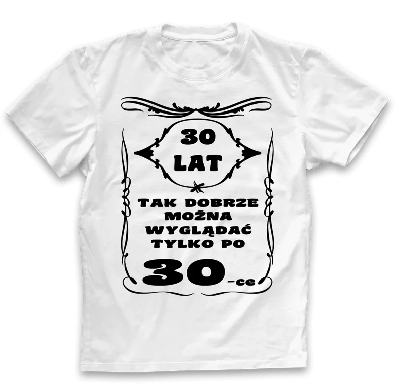 koszulka męska tak dobrze po 30 biała.webp