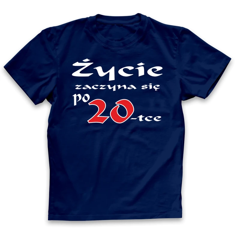 koszulka męska życia zaczyna się po 20 granatowa.webp