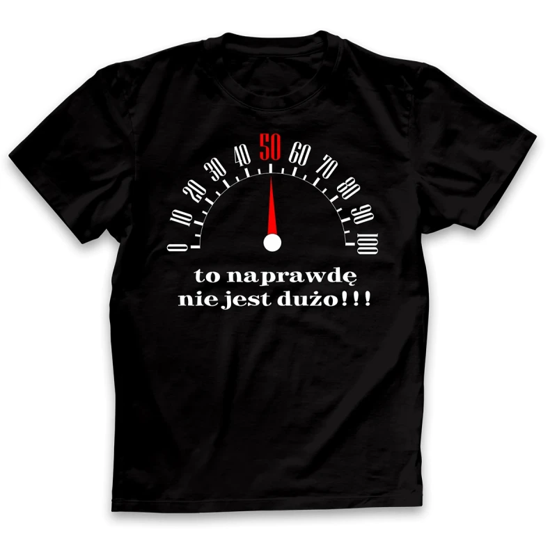 koszulka męska 50 to nie dużo czarna.webp
