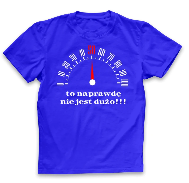 koszulka męska 50 to nie dużo niebieska.webp