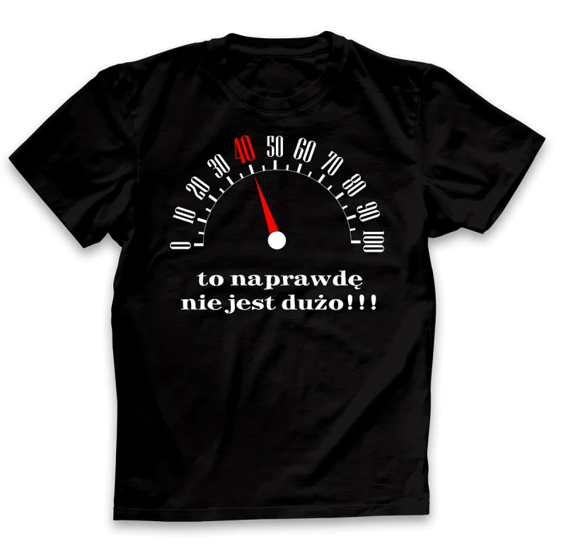 koszulka męska 40 to nie dużo czarna.webp