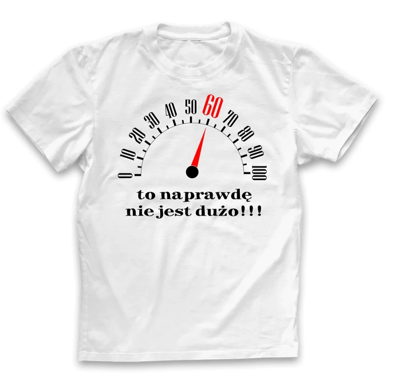 koszulka męska 60 to nie dużo biała.webp