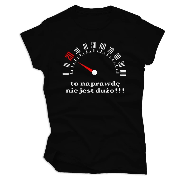 koszulka damska 20 to nie dużo czarna.webp