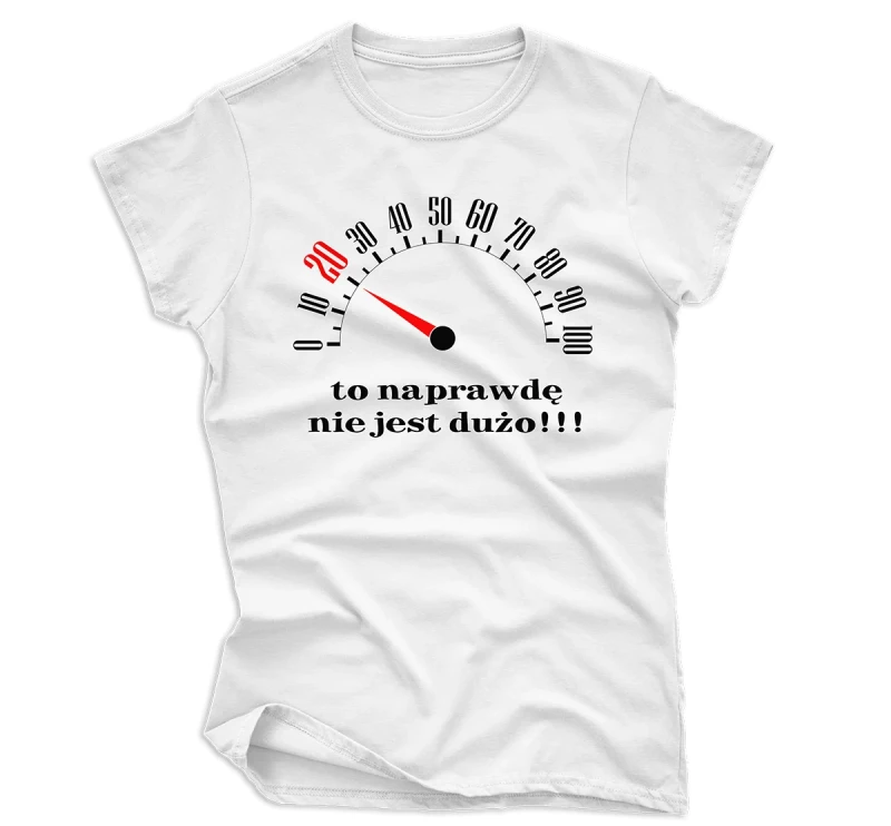 koszulka damska 20 to nie dużo biała.webp