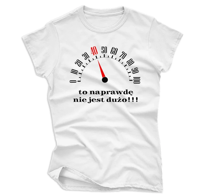 koszulka damska 40 to nie dużo biała.webp