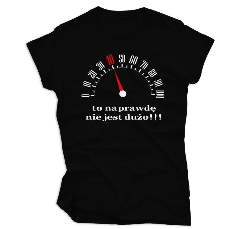 koszulka damska 40 to nie dużo czarna.webp