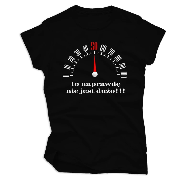 Koszulka damska 50 to nie dużo czarna.webp