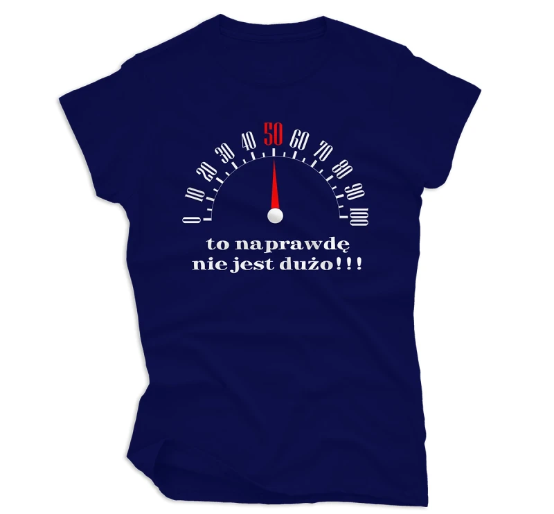 Koszulka damska 50 to nie dużo granatowa.webp