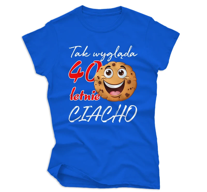 Koszulka damska 40 ciacho niebieska.webp