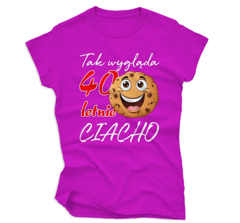 Koszulka damska 40 ciacho różowa.webp
