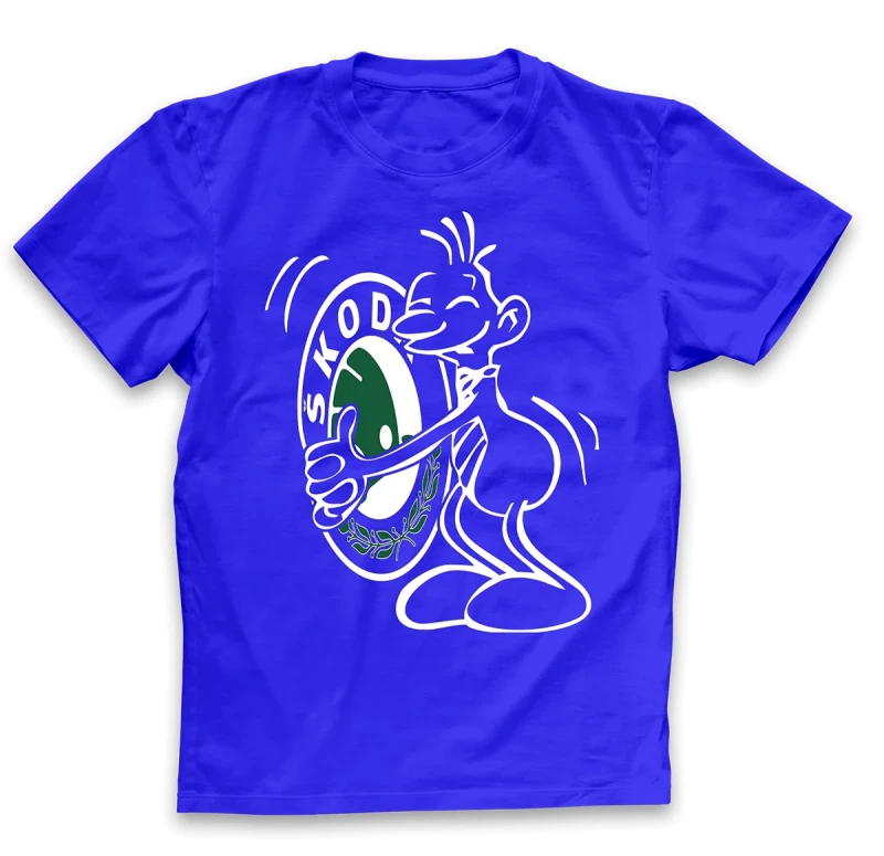 koszulka męska fan skody niebieska.webp