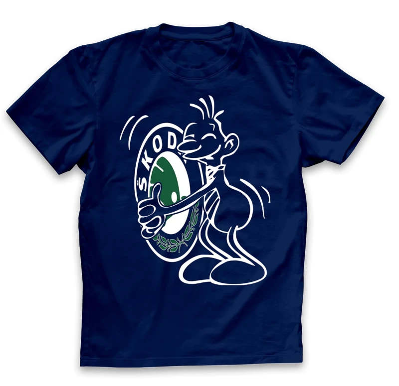 koszulka męska fan skody granatowa.webp