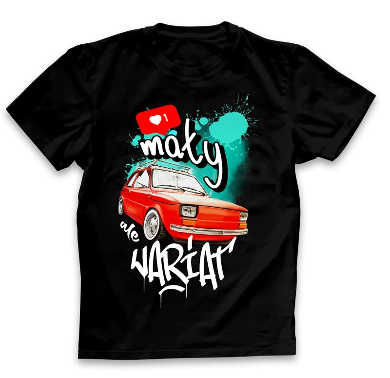 koszulka męska mały ale wariat czarna.webp