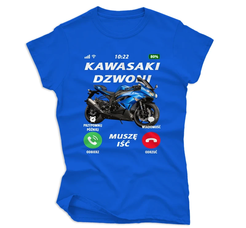 koszulka damska kawasaki dzwoni niebieska.webp