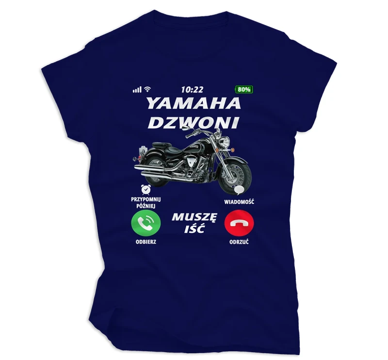 Koszulka damska YAMAHA DZWONI granatowa.webp
