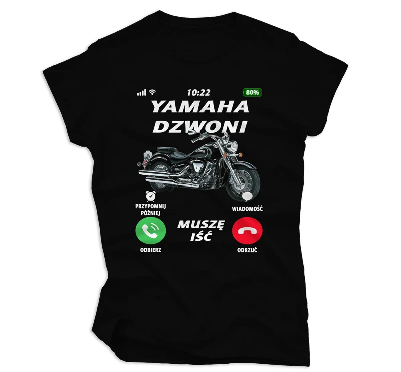 Koszulka damska YAMAHA DZWONI czarna.webp