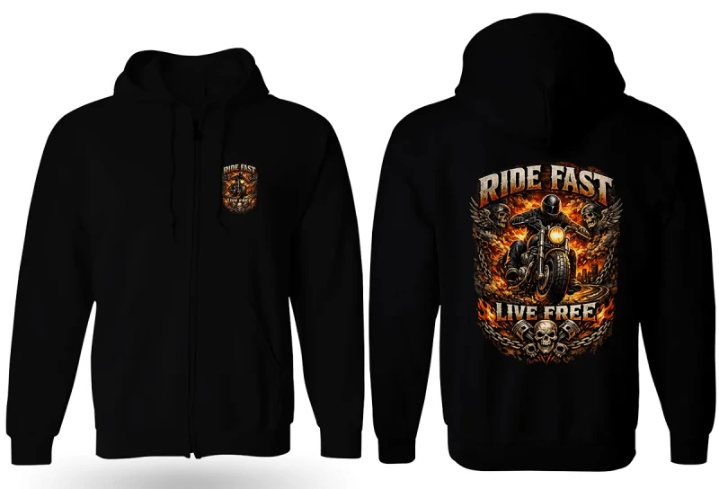 bluza z zamkiem czarna ride fast.webp