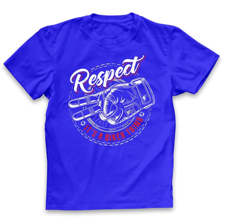 koszulka męska respect niebieska.webp