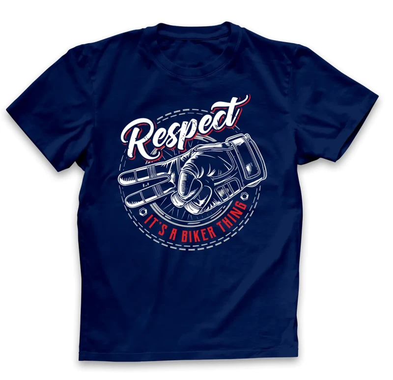 koszulka męska respect granatowa.webp