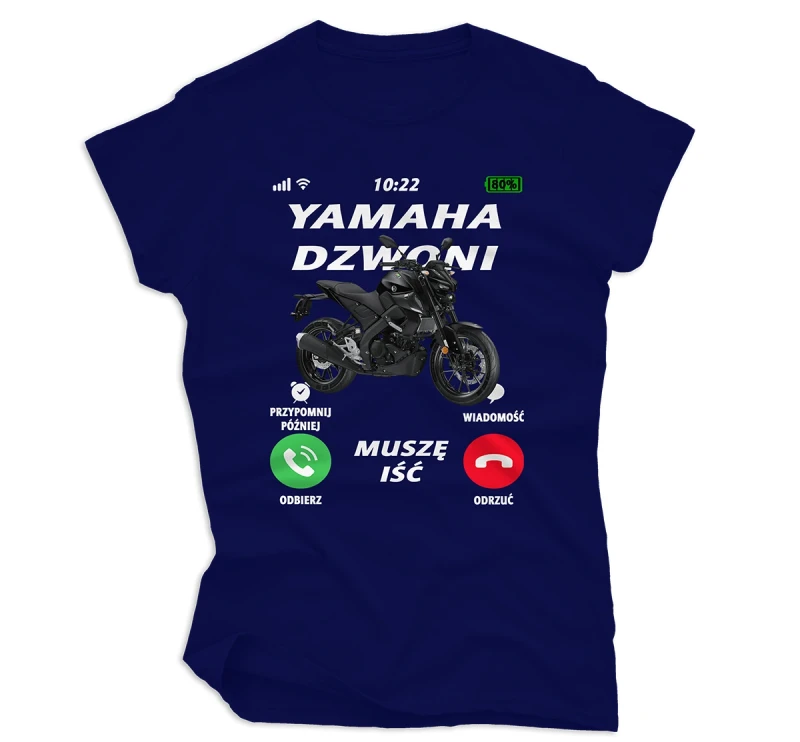 koszulka damska yamaha dzwoni granatowa.webp