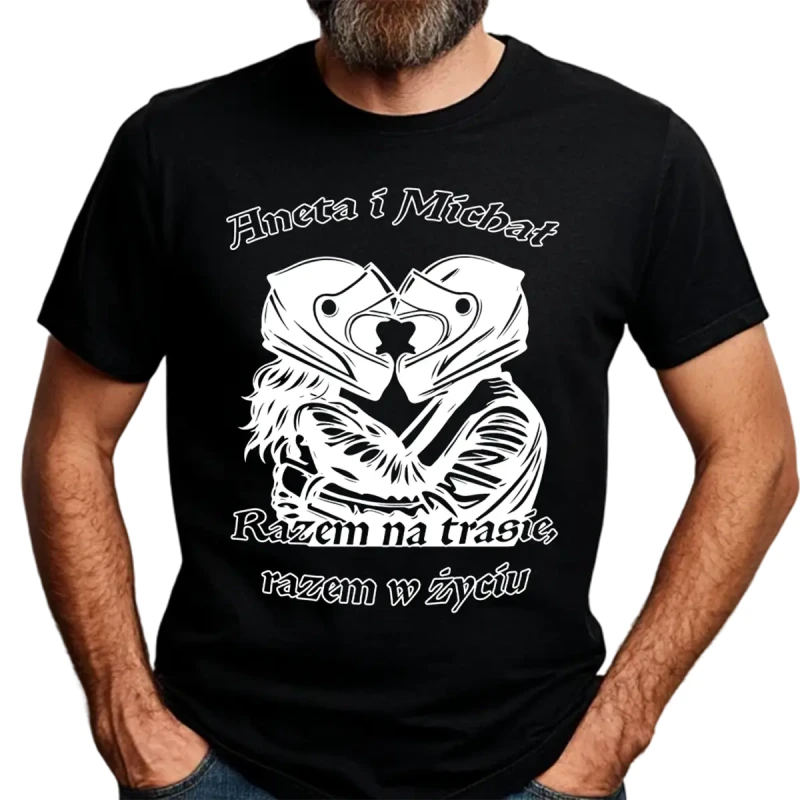 Koszulka męska Razem na trasie z imionami