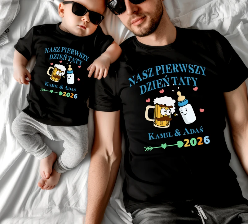 Zestaw koszulek/body Nasz pierwszy dzień taty