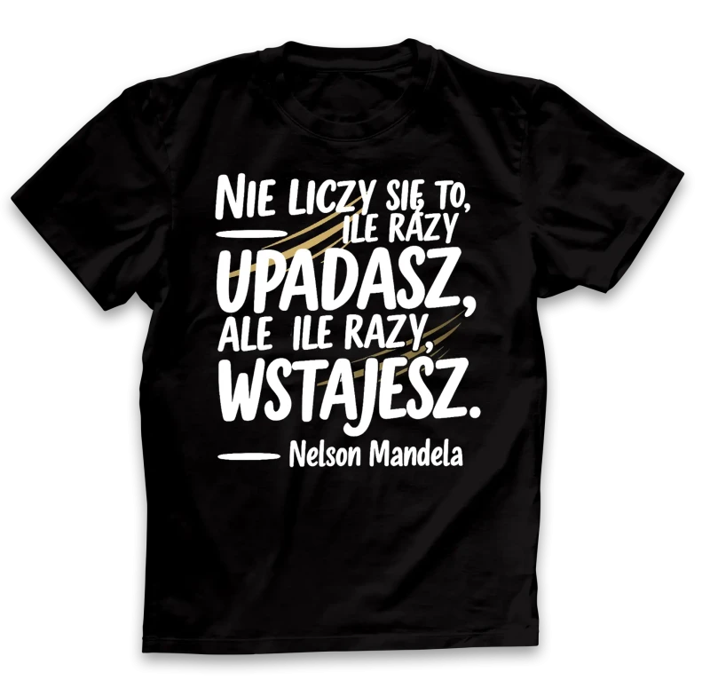 koszulka męska nie liczy się to, ile razy upadasz, ale ile razy wstajesz czarna.webp