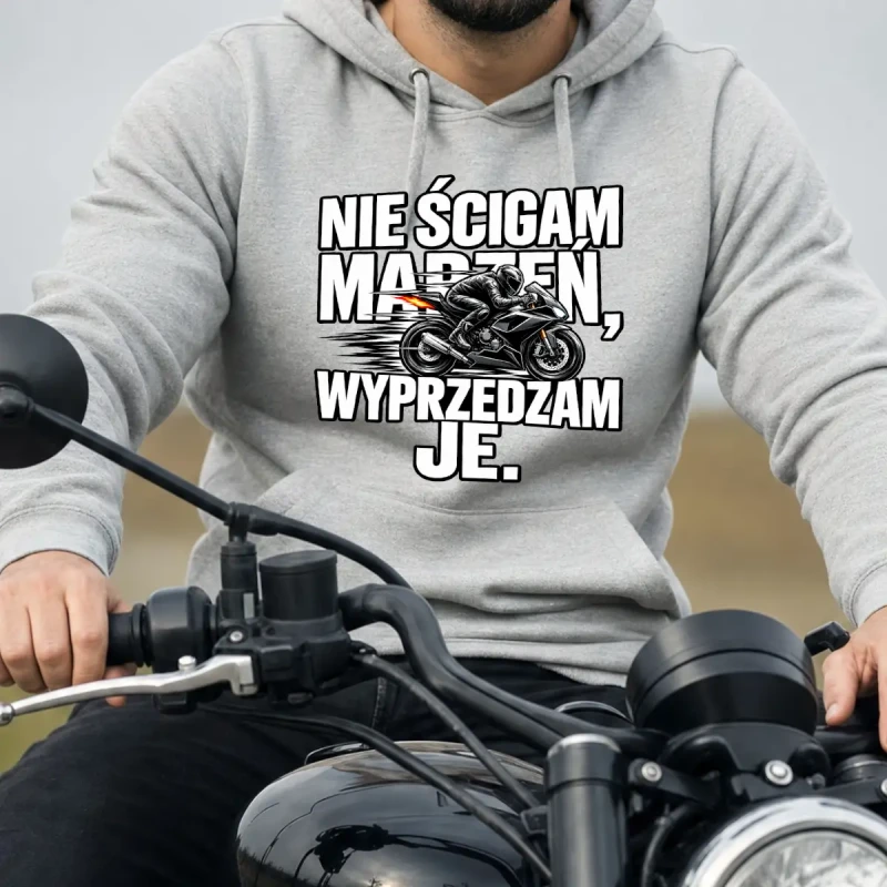 motocyklista bluzy szara Nie ścigam marzeń.webp